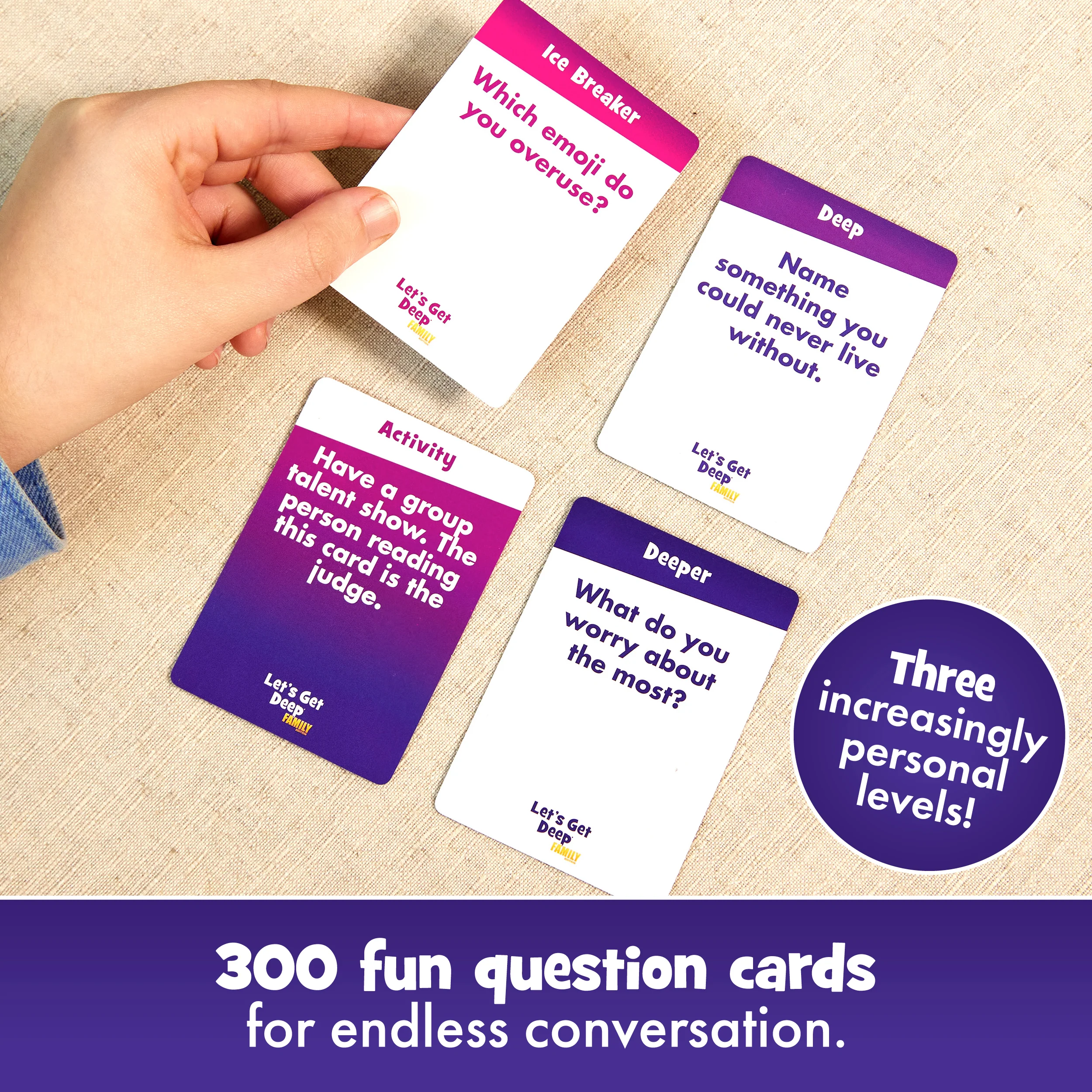 Let's Get Deep® Family Edition – Cards That Get the Whole Family Talking 4 Let's Get Deep® Family Edition – Cards That Get the Whole Family Talking