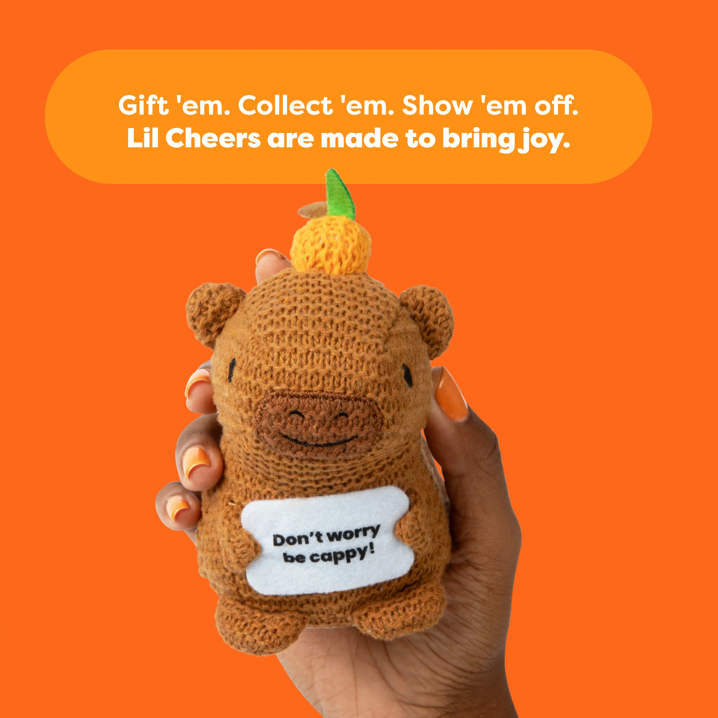 Lil Cheers Capybara by Relatable – Chill Crochet Plush for Daily Positivity