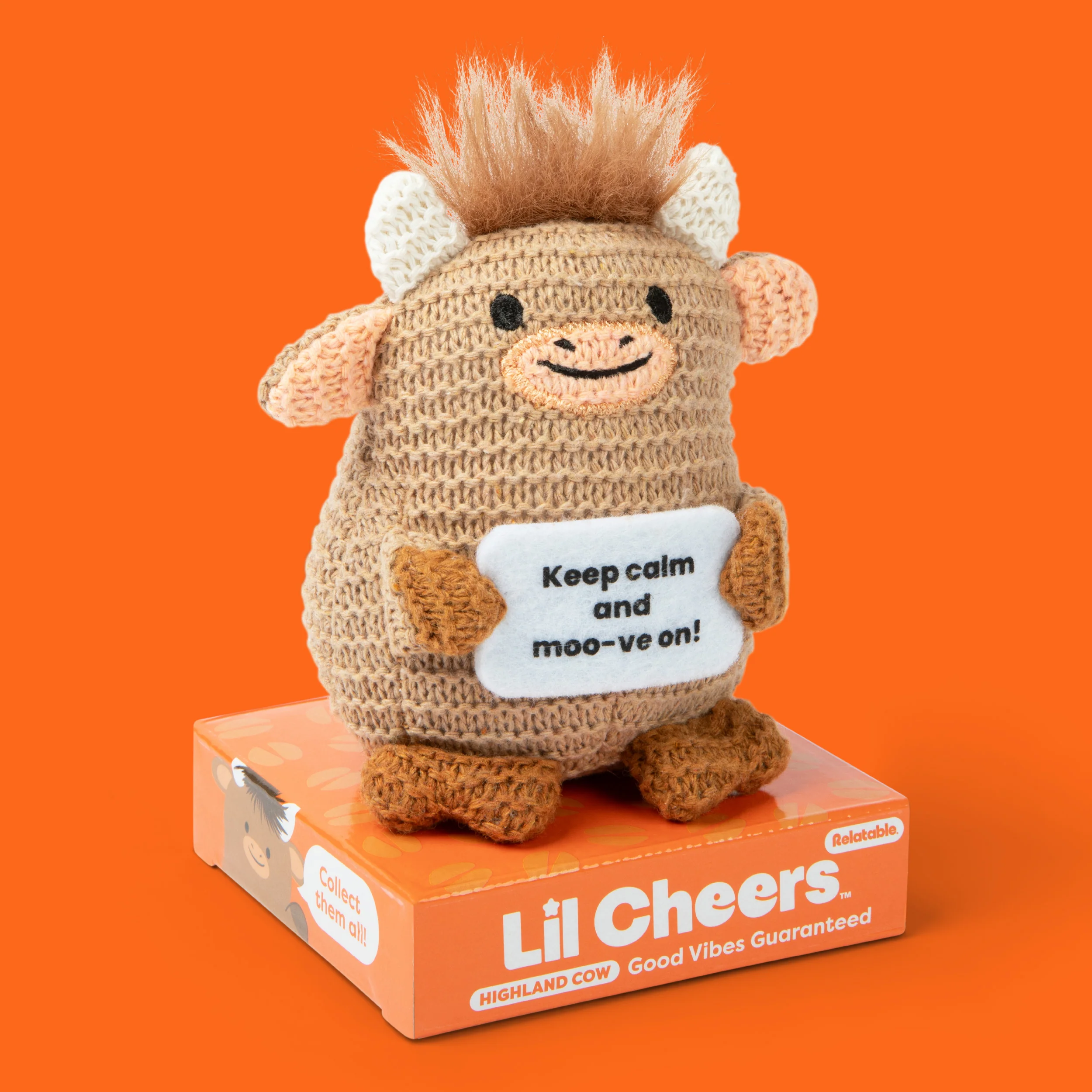 Lil Cheers Highland Cow by Relatable – Cozy Crochet Plush with a Message