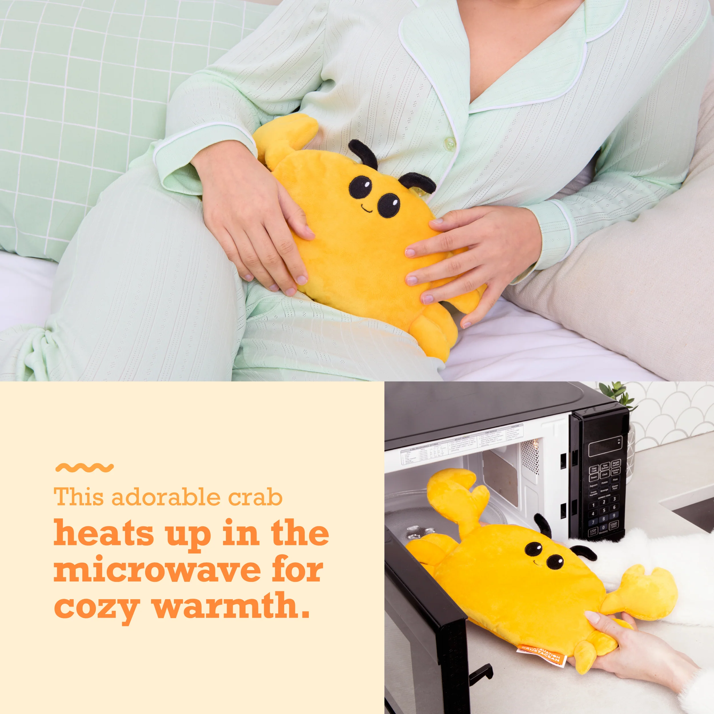 Menstruation Crustacean Crab: Microwaveable Heating Pad for Period Cramps