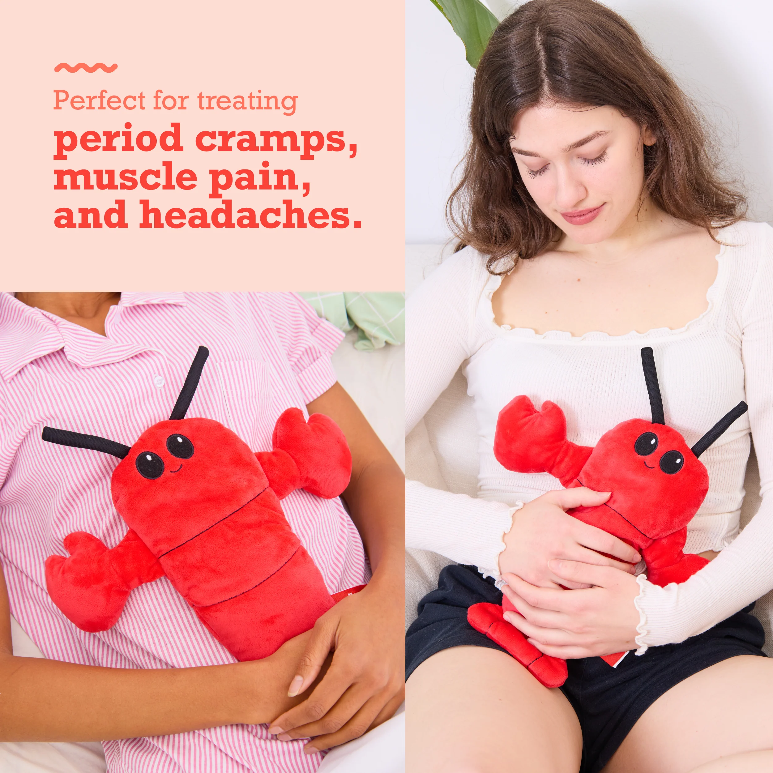 Menstruation Crustacean Lobster Heating Pad For Period Cramps & Muscle Pain 3 Menstruation Crustacean Lobster Heating Pad For Period Cramps & Muscle Pain