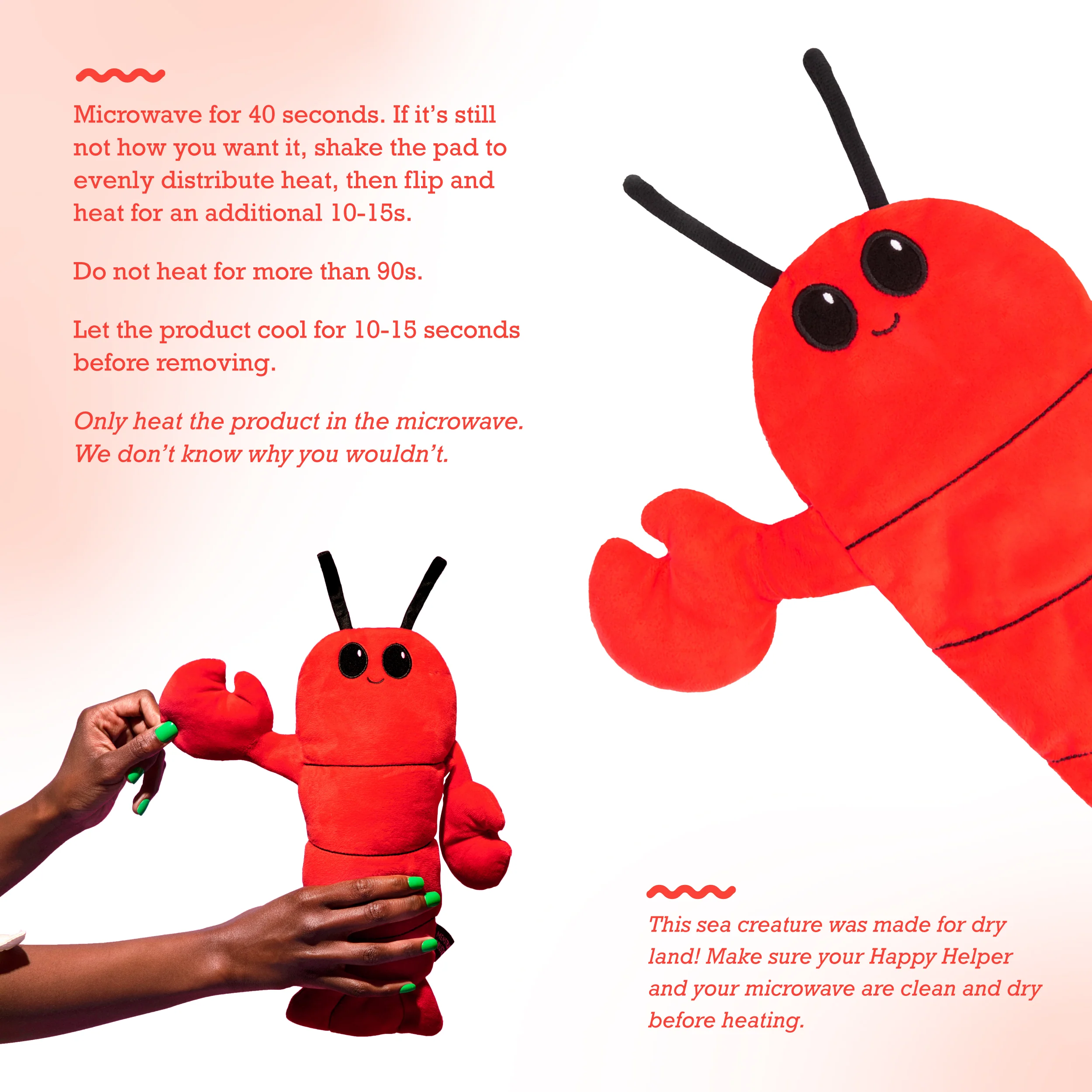 Menstruation Crustacean Lobster Heating Pad For Period Cramps & Muscle Pain 5 Menstruation Crustacean Lobster Heating Pad For Period Cramps & Muscle Pain