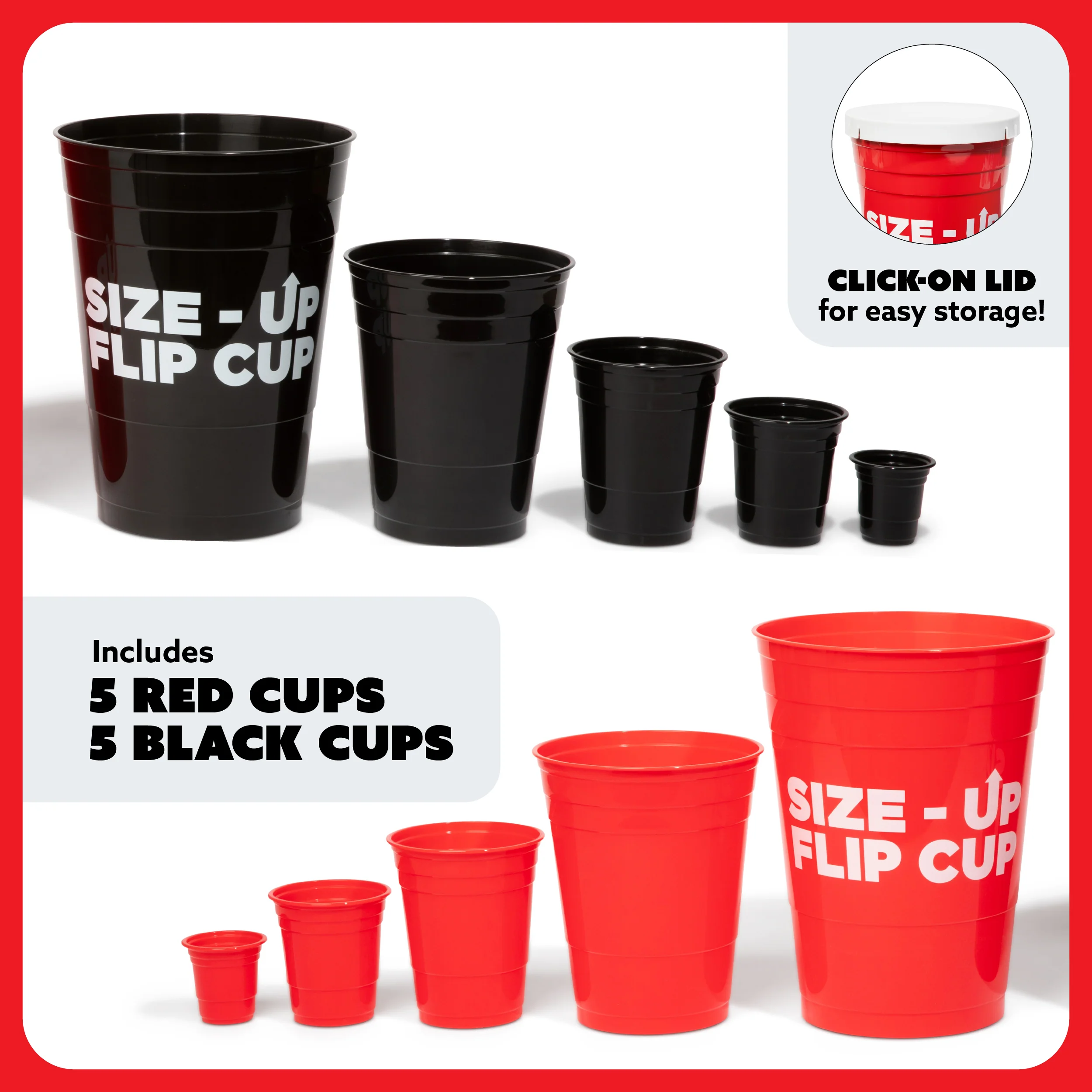 Size Up Flip Cup by BUZZED – A Hilarious Twist on the Classic Drinking Game 5 Size Up Flip Cup by BUZZED – A Hilarious Twist on the Classic Drinking Game