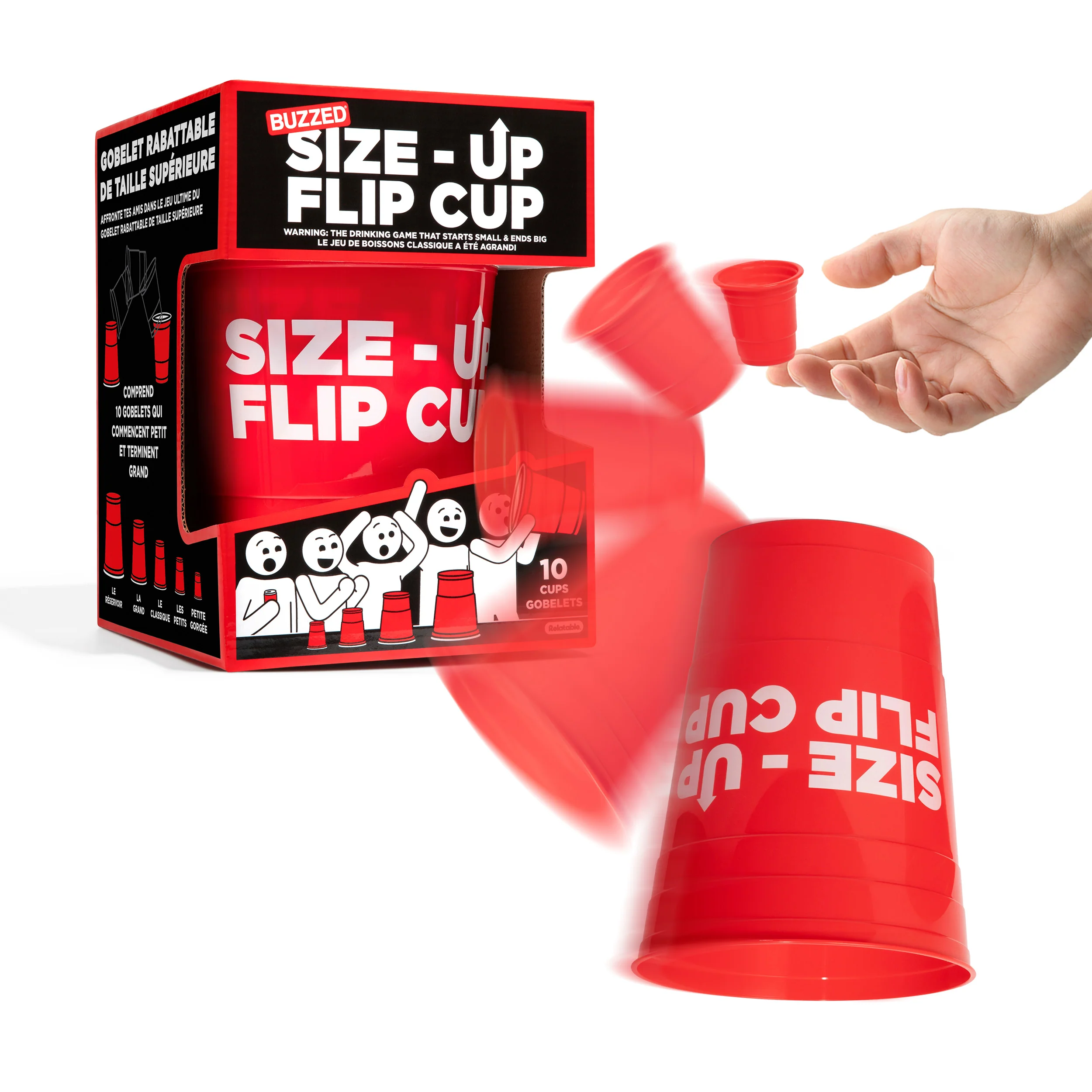 Size Up Flip Cup by BUZZED – A Hilarious Twist on the Classic Drinking Game 6 Size Up Flip Cup by BUZZED – A Hilarious Twist on the Classic Drinking Game