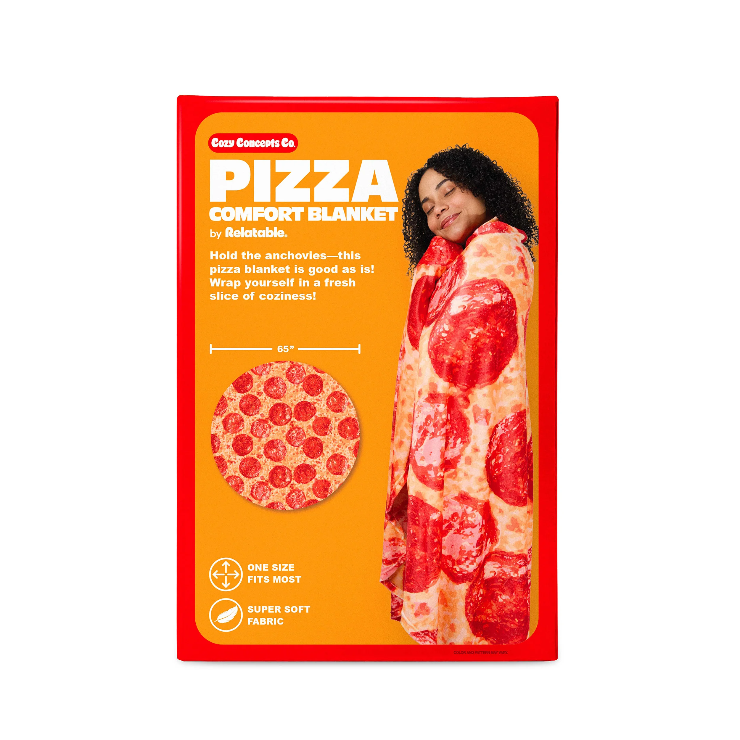 Cozy Concepts Co. Pizza Comfort Blanket by Relatable – Giant Fleece Throw for Pizza Lovers 5 Cozy Concepts Co. Pizza Comfort Blanket by Relatable – Giant Fleece Throw for Pizza Lovers