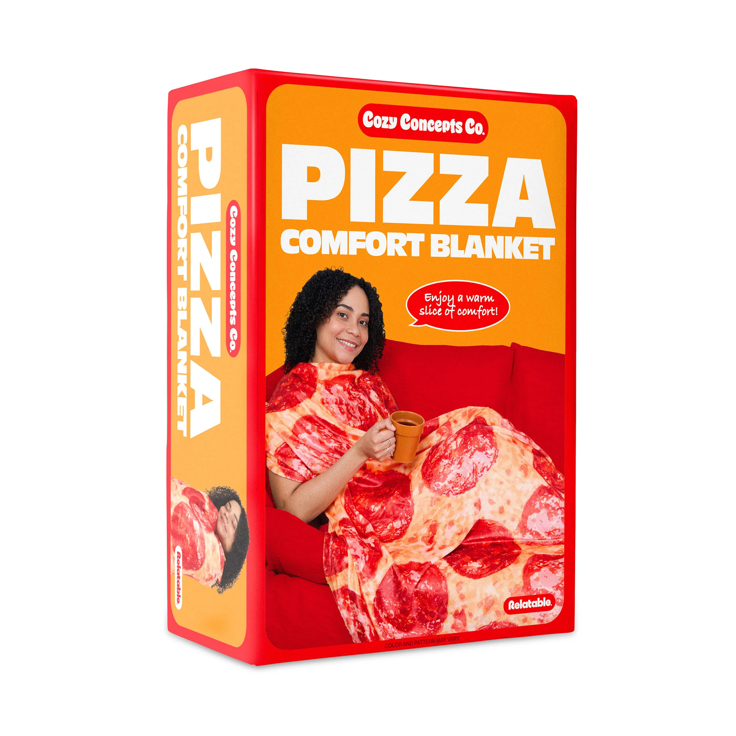 Cozy Concepts Co. Pizza Comfort Blanket by Relatable – Giant Fleece Throw for Pizza Lovers