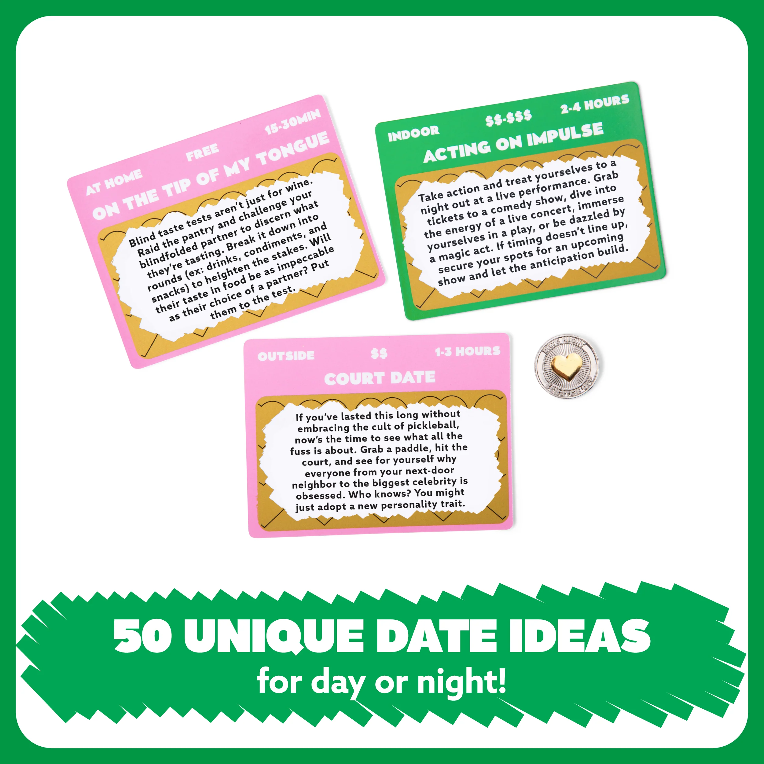 Date Night Scratch-Off Cards - 50 Unique Date Night Ideas for Couples 5 Date Night Scratch-Off Cards - 50 Unique Date Night Ideas for Couples
