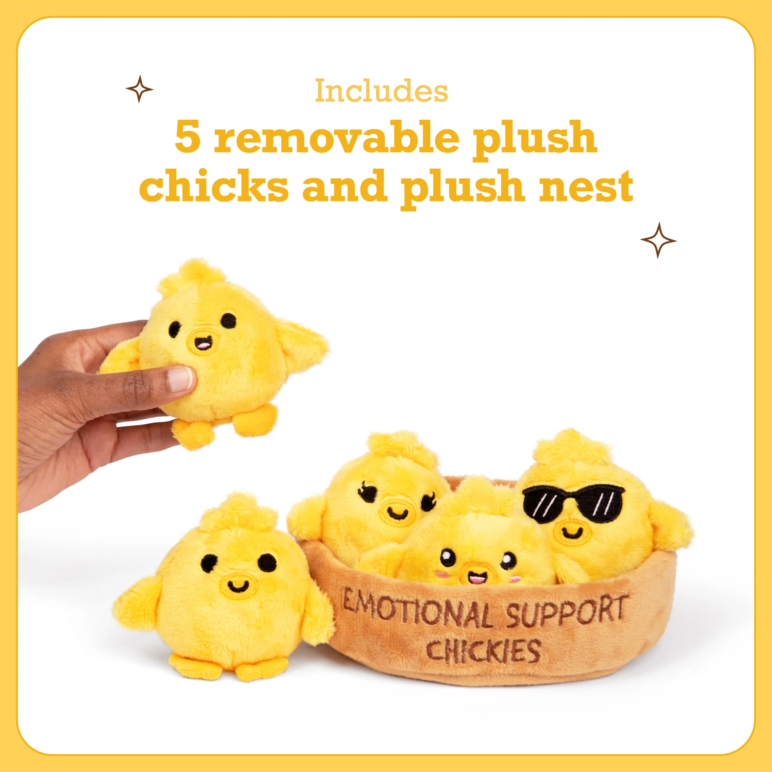Emotional Support Chickies - Adorable Plush Baby Chicks