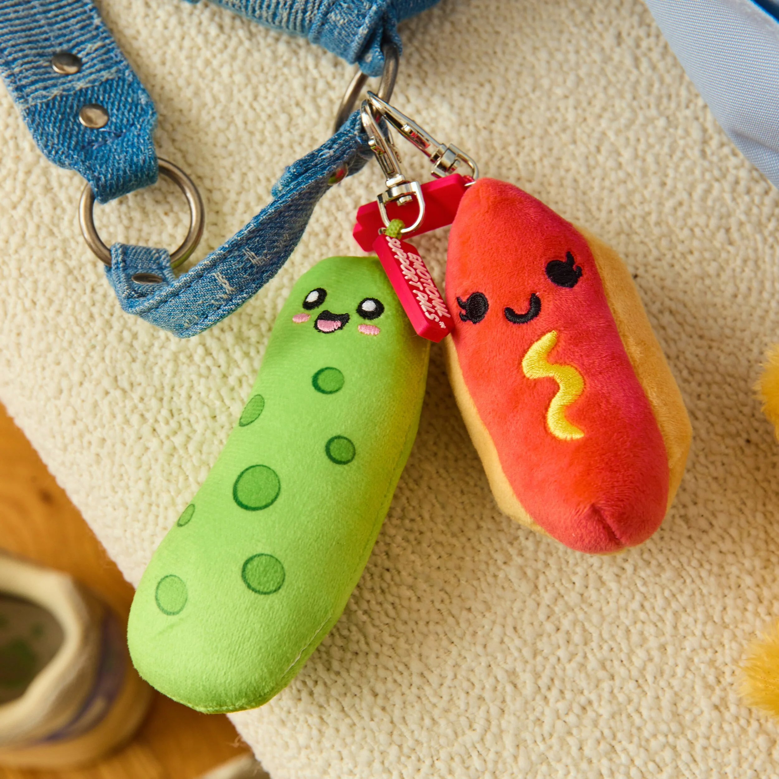 Emotional Support Hot Dogs Bag Charm 4 Emotional Support Hot Dogs Bag Charm