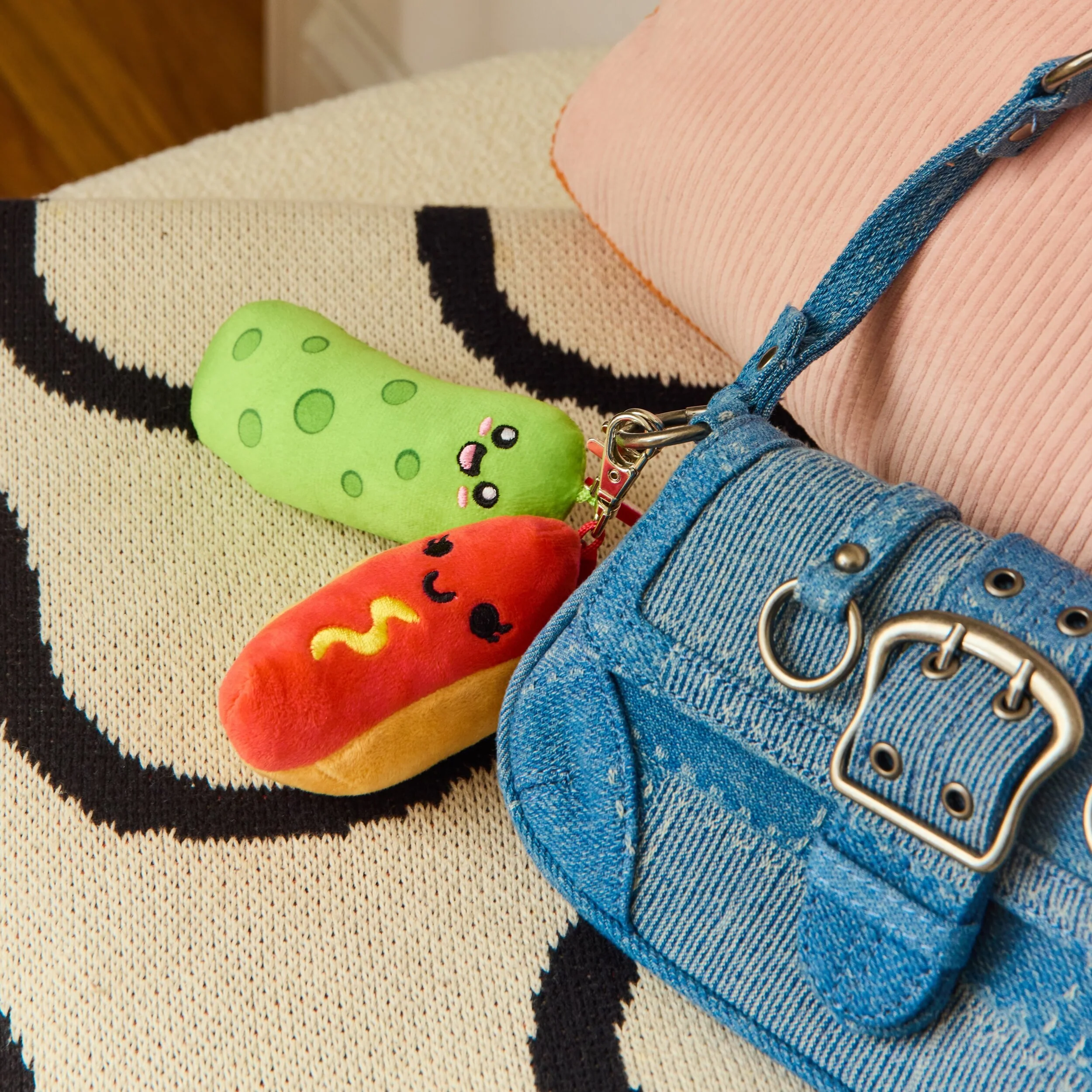 Emotional Support Hot Dogs Bag Charm 5 Emotional Support Hot Dogs Bag Charm