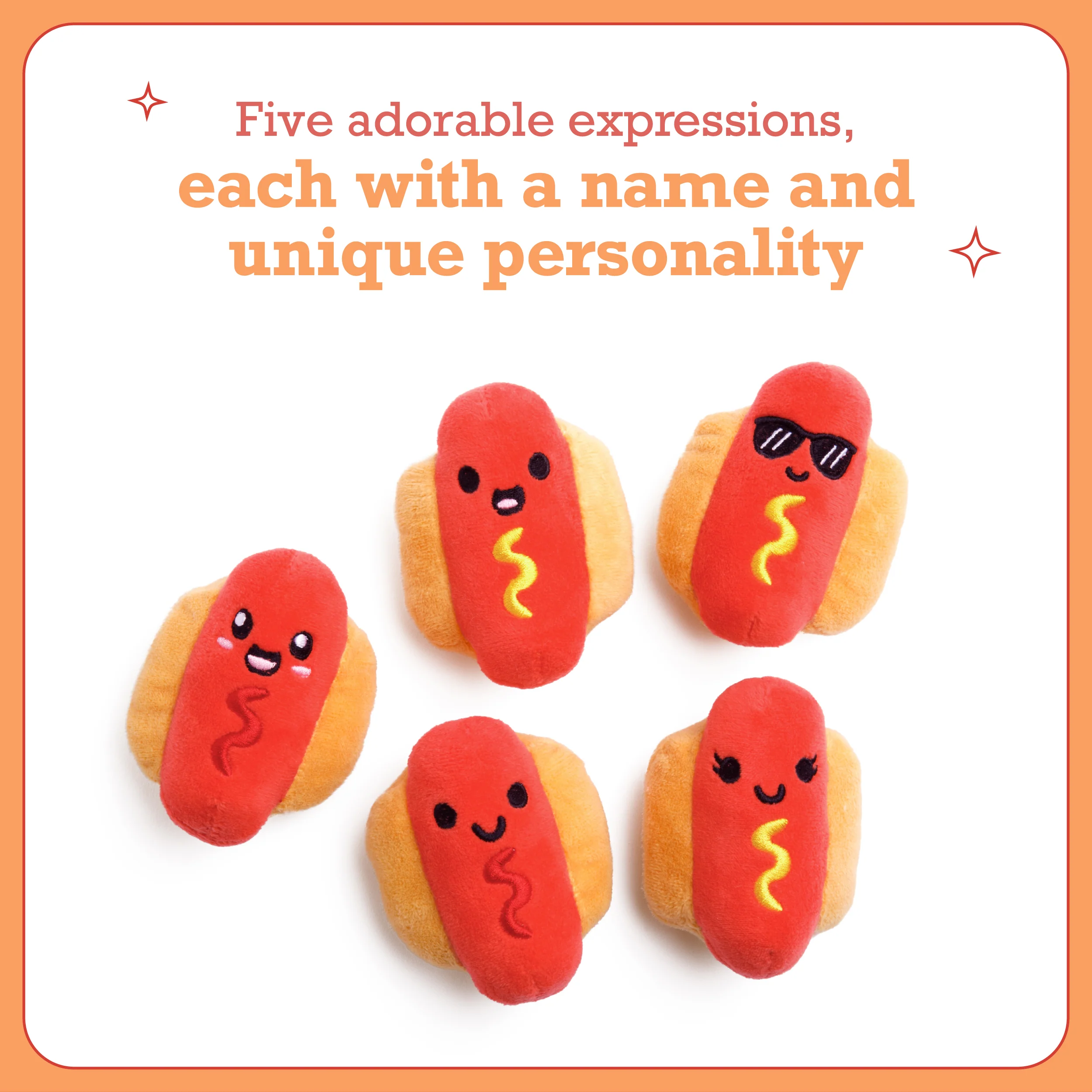 Emotional Support Hot Dogs – Food Plushie Toys 3 Emotional Support Hot Dogs – Food Plushie Toys