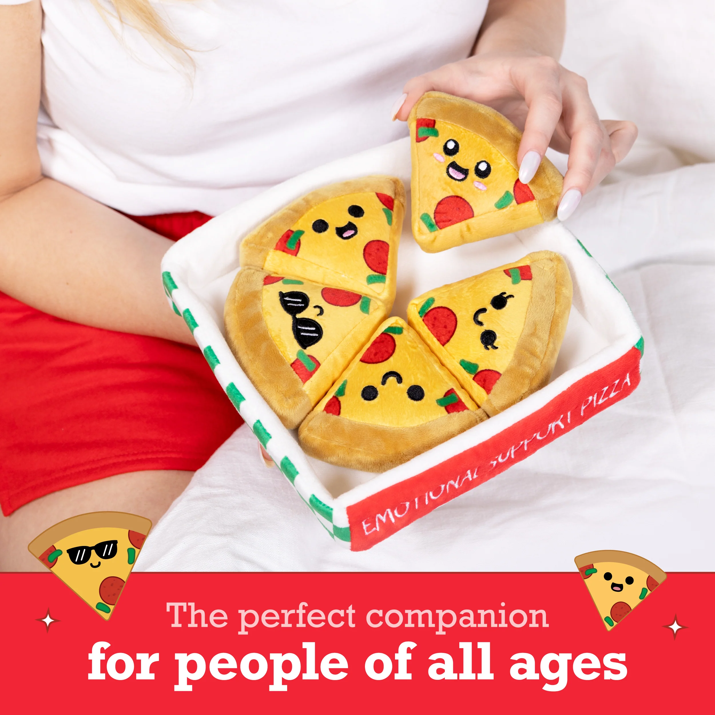 Emotional Support Pizza - Cheesy Comfort Crew for Hugs, Laughs, and Good Vibes